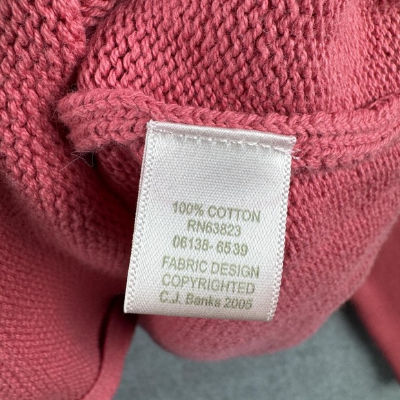 Vintage CJ Banks Sweater Womens 2X Pink Floral Embroidered Cardigan Y2K Granny - Picture 7 of 11